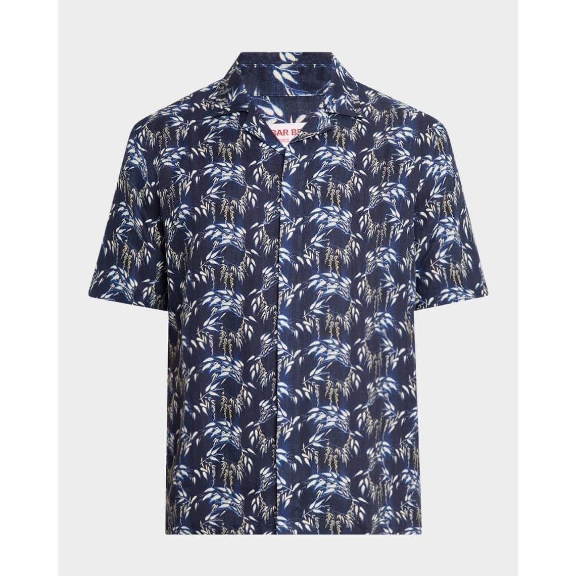 Orlebar Brown Button Shirt Mens Large Blue 100% Linen Maitan Catkin $445